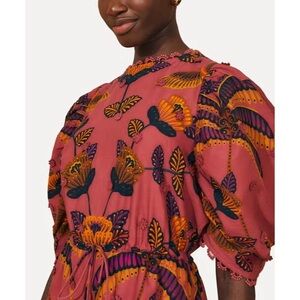 🎉Host Pick: FARM RIO Blush Living Bloom Short-Sleeve Mini-Dress